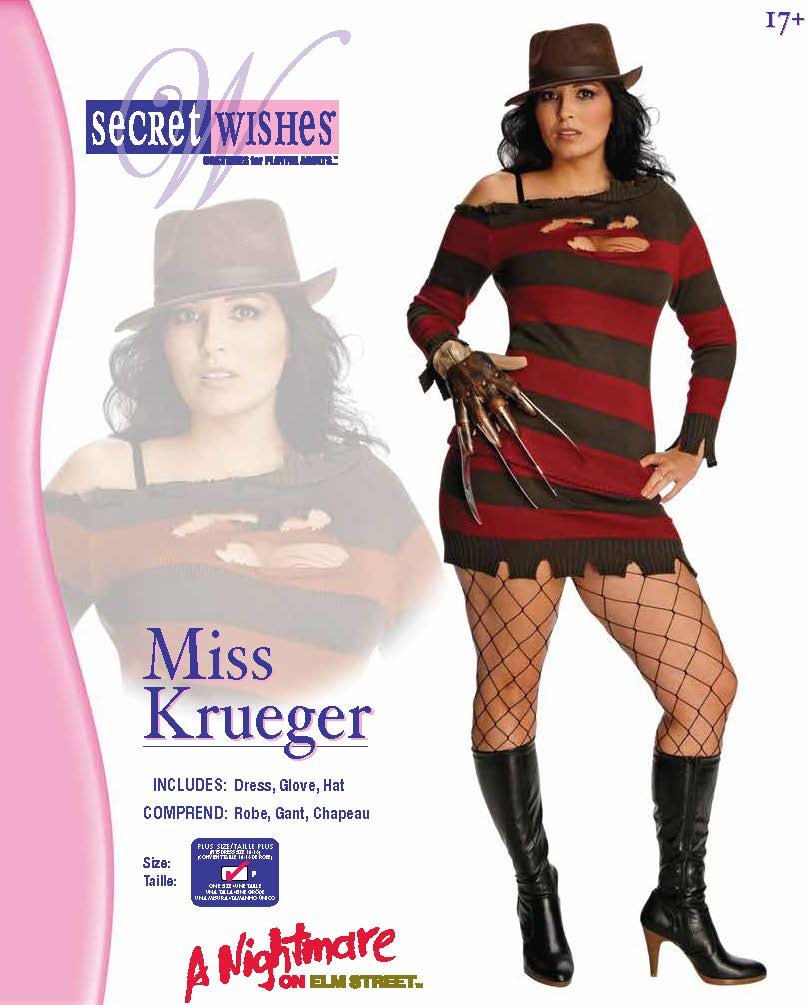 Rubie’s Official Miss Freddy Krueger Sexy Secret Wishes Costume Ladies ...