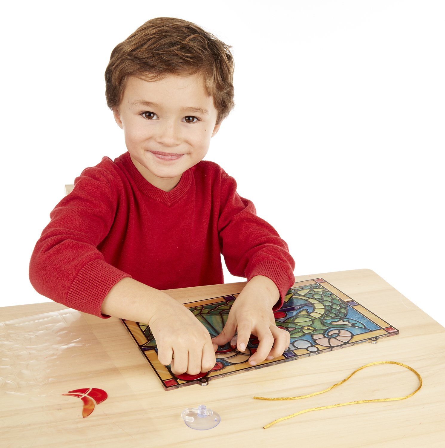 Melissa & Doug Stained Glass Made Easy Activity Kit, Dragon TopToy
