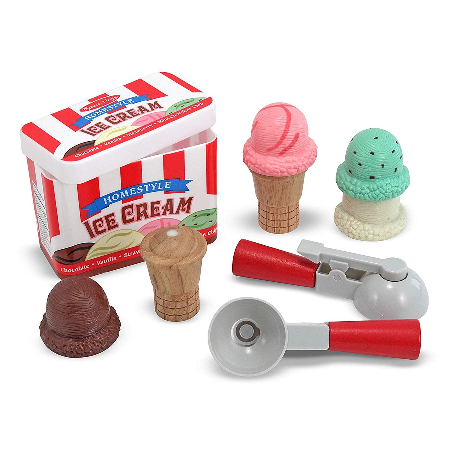 Melissa & Doug Scoop & Stack Ice Cream Cone Playset | Pretend Play | Play Food | 3+ | Gift for Boy or Girl