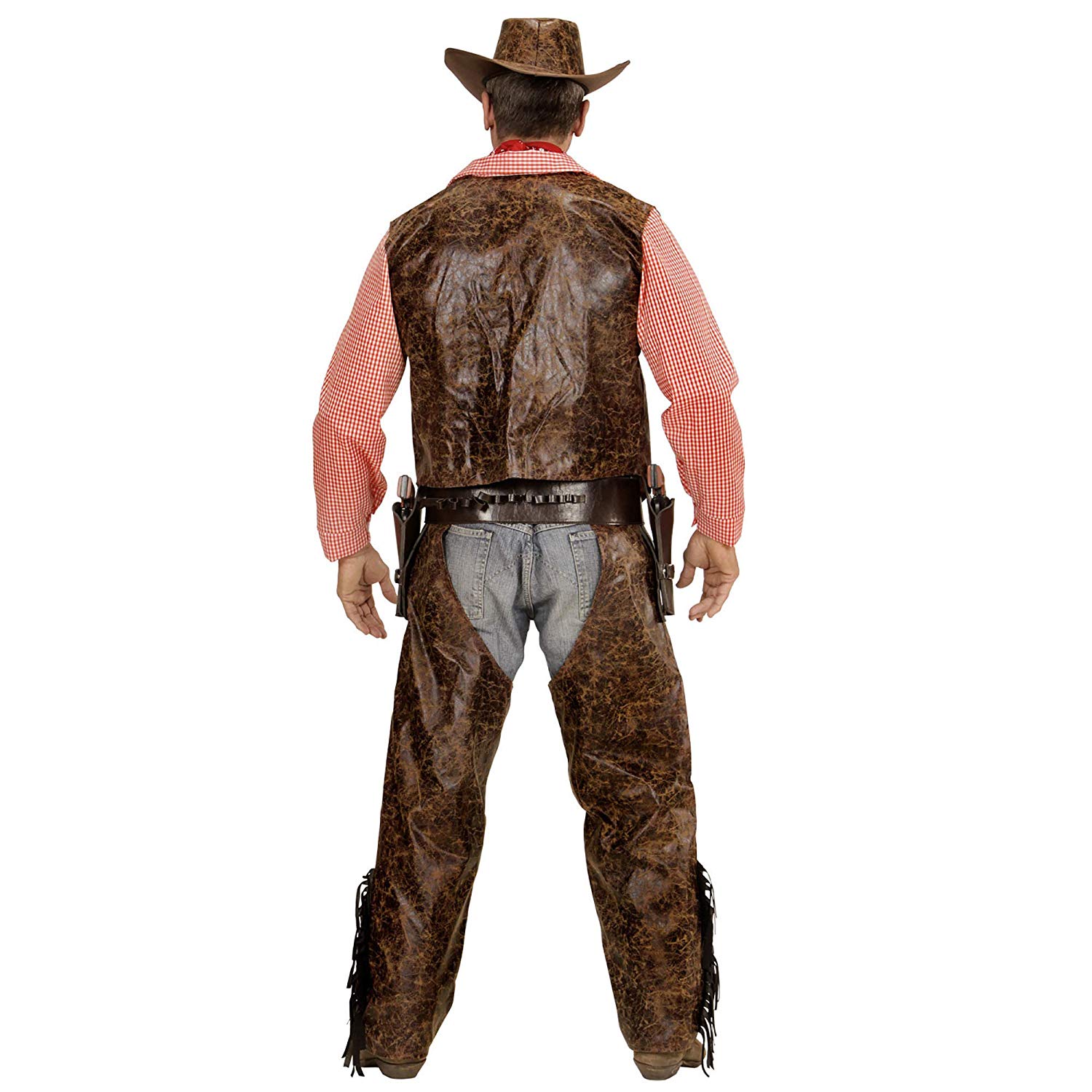 WIDMANN 05923 Adult Cowboy Costume, Shirt, Waistcoat, Chaps and Hat - Image 3