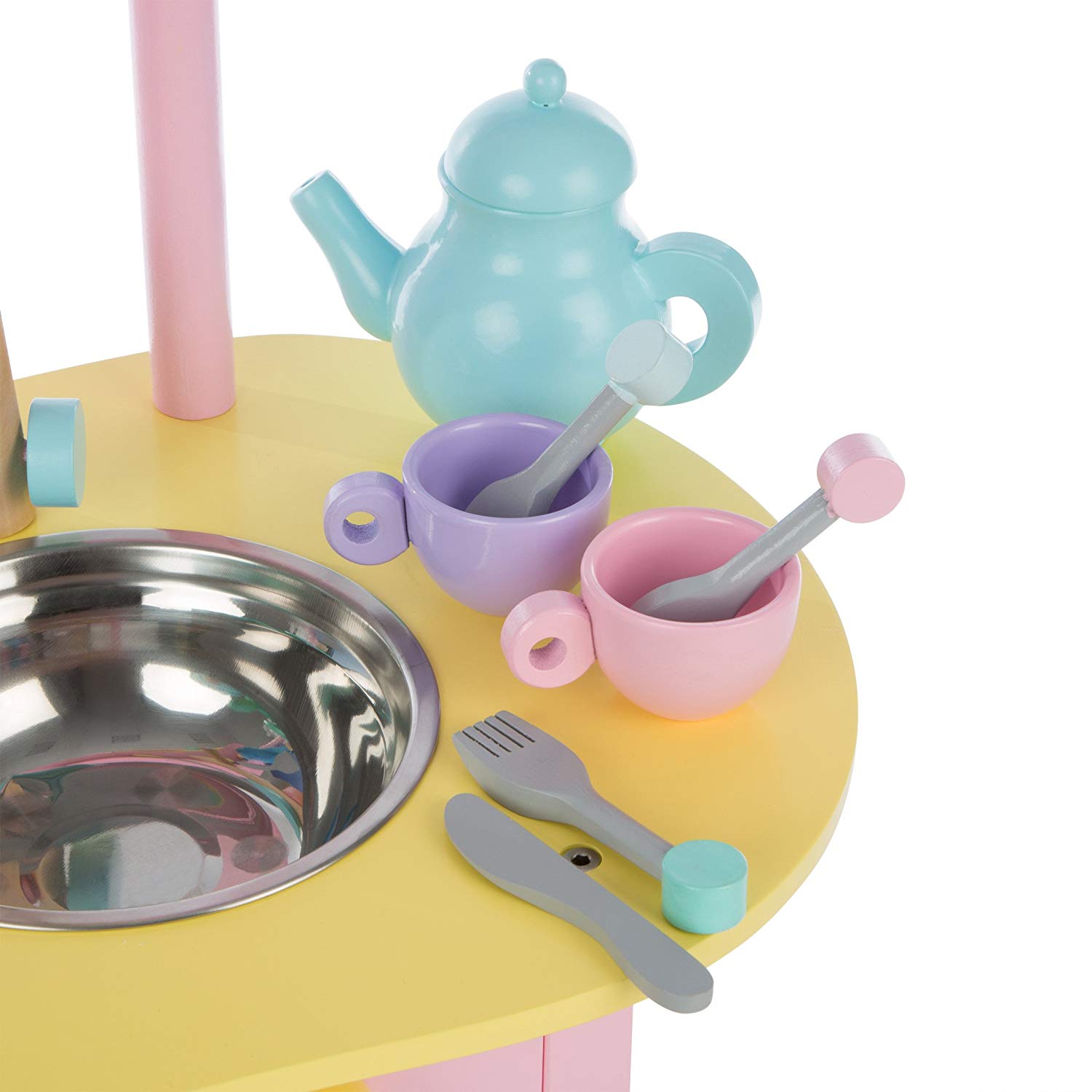 Ultrakidz Little Wooden Play Kitchen with Oven and Microwave, incl