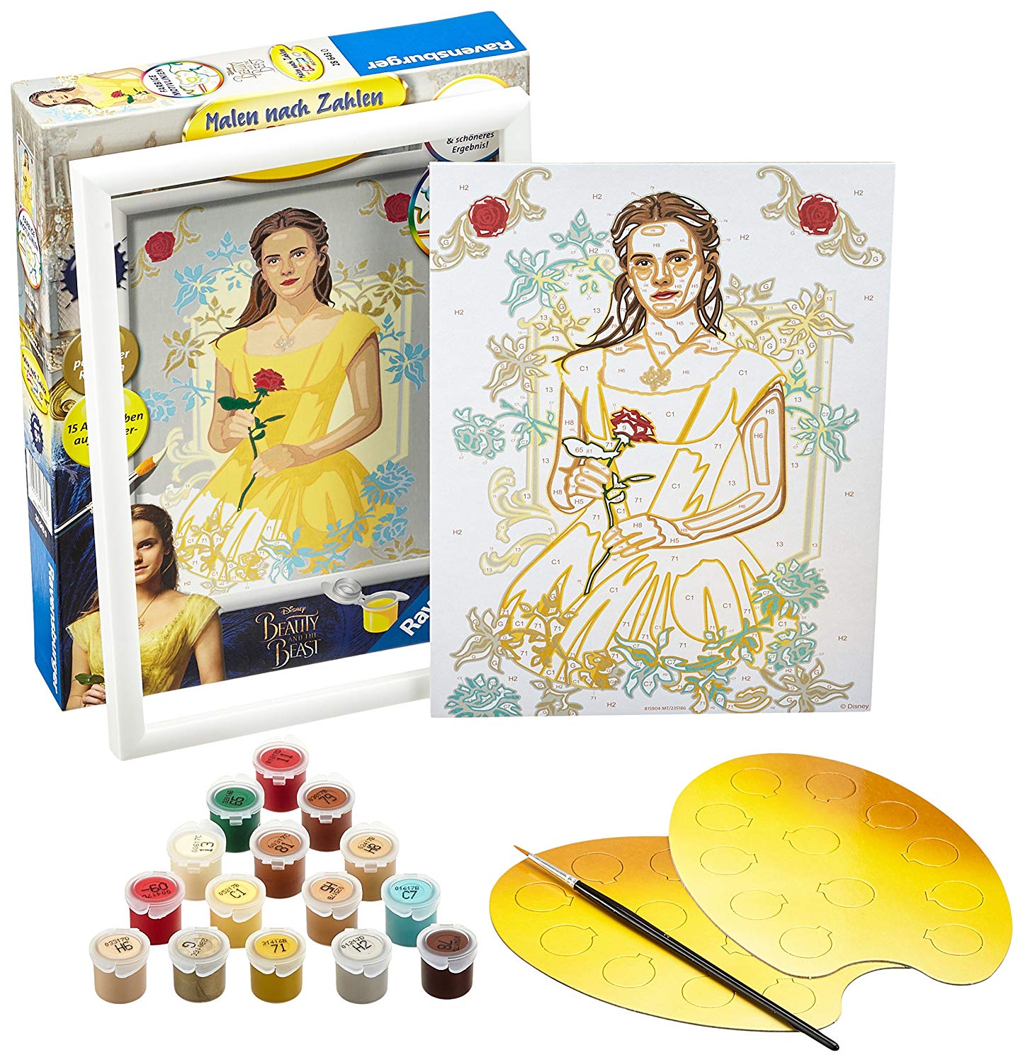 Ravensburger 28643 disney princesses belle painting by numbers game