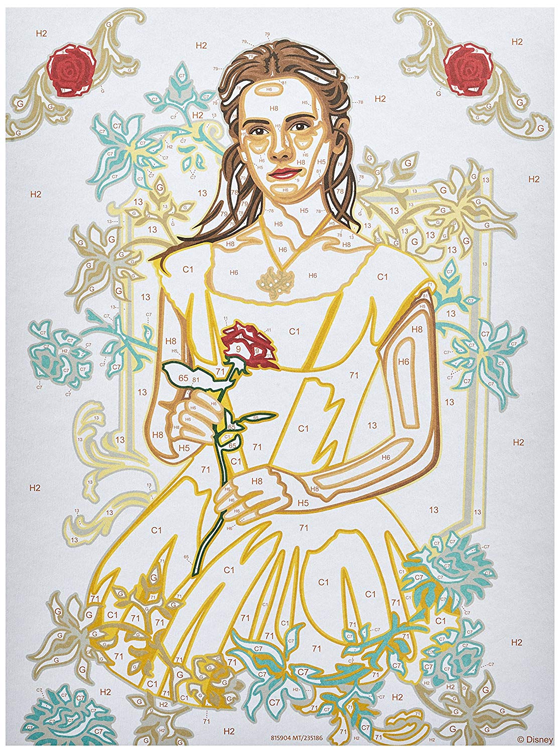 Ravensburger 28643 Disney princesses Belle Painting by Numbers Game